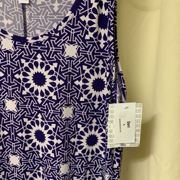 Gorgeous Lularoe Long Purple & White Dress Size Large - Picture 4 of 4